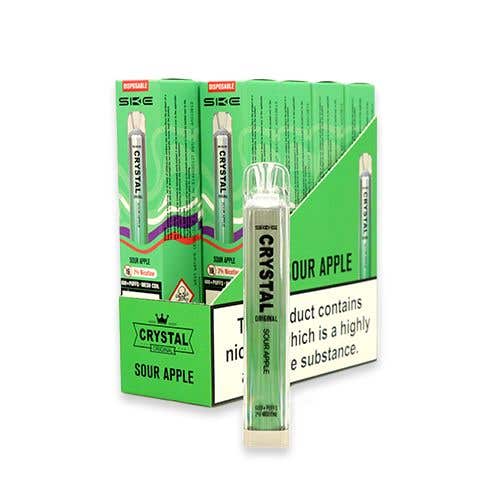 SKE Crystal Bar Disposable Vape Kit 10 x Multipack - Sour Apple