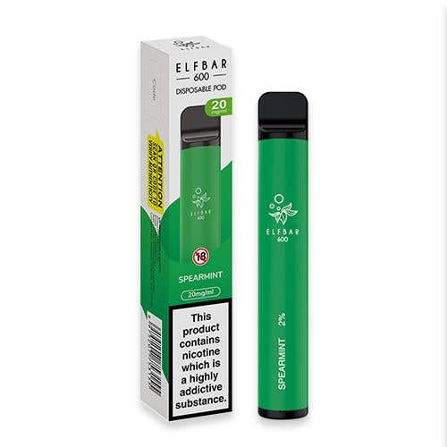 Elf Bar 600 Disposable Vape Kit - 20 mg - Spearmint