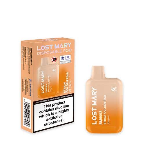 Lost Mary BM600S Disposable Vape Kit - Straw Golden Pina