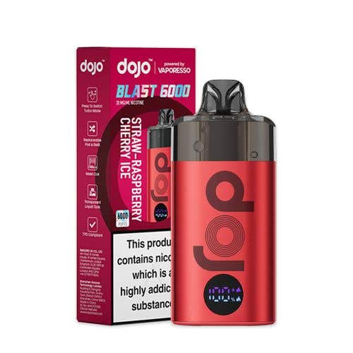 Vaporesso Dojo Blast 6000 Prefilled Pod Kit - Straw-Raspberry Cherry Ice