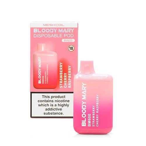 Bloody Mary BM600 Disposable Kit - 20mg - Strawberry Cherry Raspberry