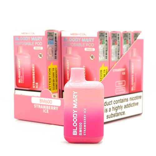 Bloody Mary BM600 Disposable Vape Kit 10 x Multipack - Strawberry Ice