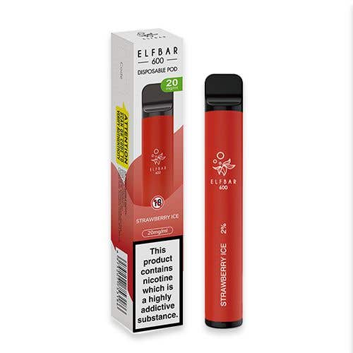 Elf Bar 600 Disposable Vape Kit - 20 mg - Strawberry Ice