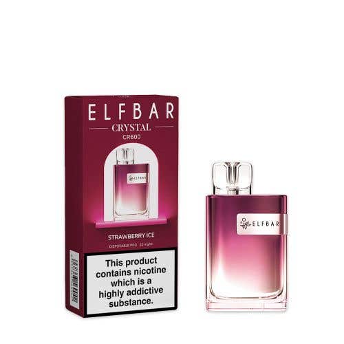 Elf Bar Crystal CR600 Disposable Vape Kit - Strawberry Ice