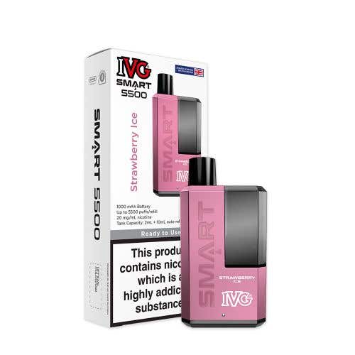 IVG Smart 5500 Rechargeable Refillable Disposable Pod Kit - Strawberry Ice