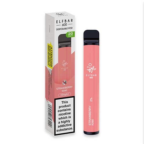 Elf Bar 600 Disposable Vape Kit - 20 mg - Strawberry Kiwi