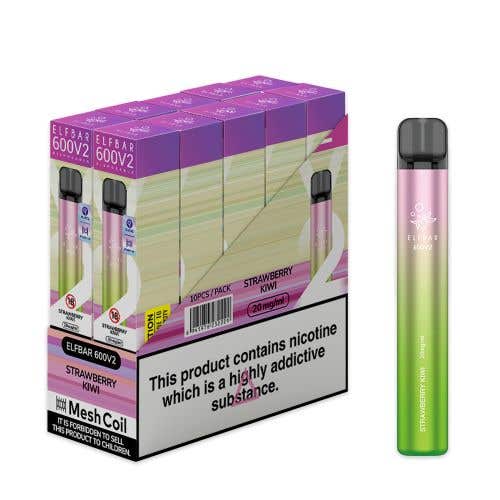 Elf Bar 600 V2 Disposable Kit 10 x Multipack 2% - Strawberry Kiwi