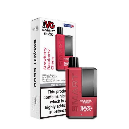 IVG Smart 5500 Rechargeable Refillable Disposable Pod Kit - Strawberry Raspberry Cherry