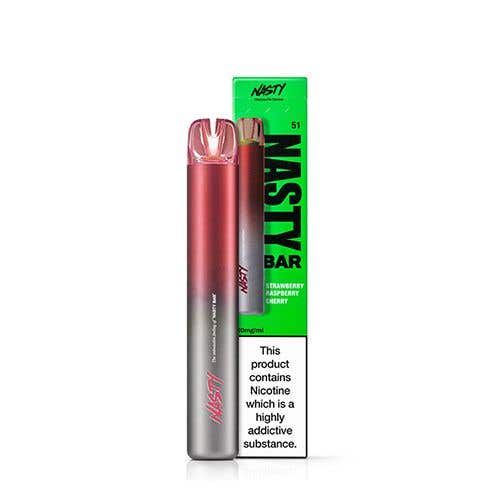 Nasty Bar Strawberry Raspberry Cherry Disposable Vape Kit