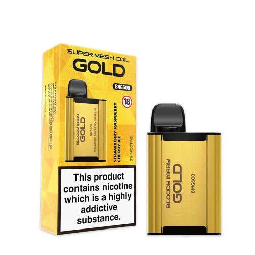 Bloody Mary Gold BMG600 Disposable Vape Kit - Strawberry Raspberry Cherry Ice