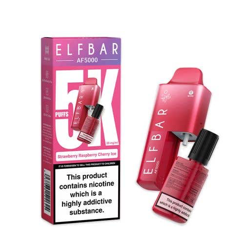 Elf Bar AF5000 Disposable Vape Kit - Strawberry Raspberry Cherry Ice