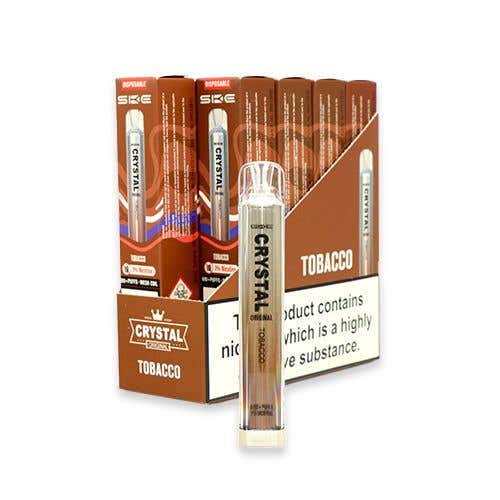 SKE Crystal Bar Disposable Vape Kit 10 x Multipack - Tobacco