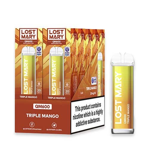 Lost Mary QM600 Disposable Vape Kit 10 Pack - Triple Mango