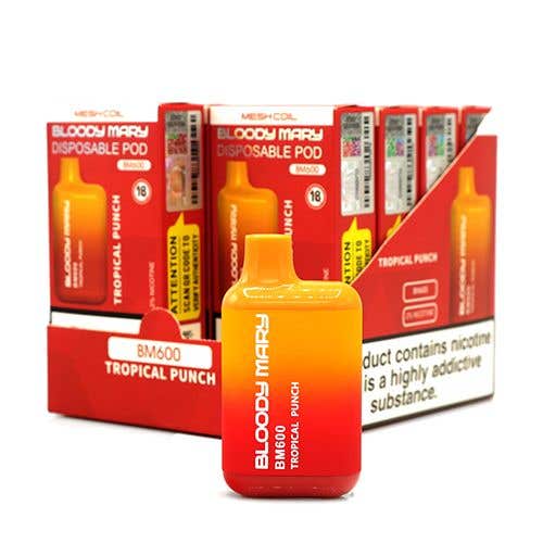 Bloody Mary BM600 Disposable Vape Kit 10 x Multipack - Tropical Punch