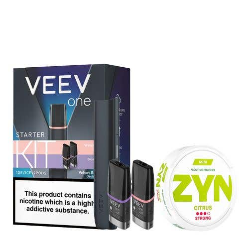 VEEV ONE Prefilled Vape Kit + ZYN Nicotine Pouch Bundle