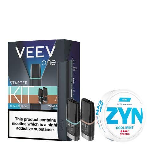 VEEV ONE Prefilled Pod + ZYN Nicotine Pouch Bundle Kit - Classic Line with Cool Mint