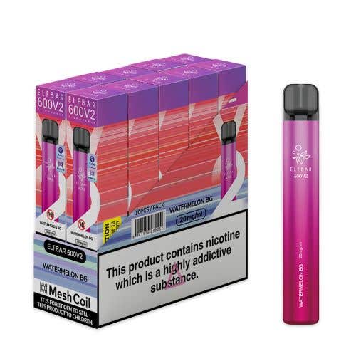 Elf Bar 600 V2 Disposable Kit 10 x Multipack 2% - Watermelon BG
