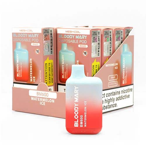 Bloody Mary BM600 Disposable Vape Kit 10 x Multipack - Watermelon Ice