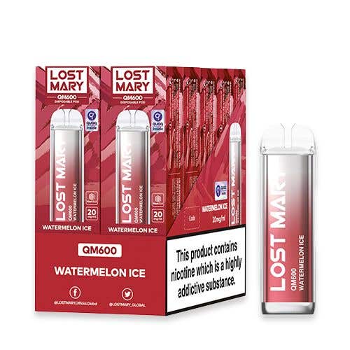 Lost Mary QM600 Disposable Vape Kit 10 Pack - Watermelon Ice