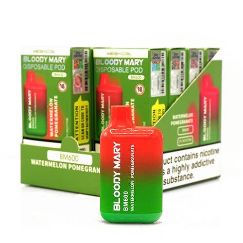 Bloody Mary BM600 Disposable Vape Kit 10 x Multipack - Watermelon Pomegranate