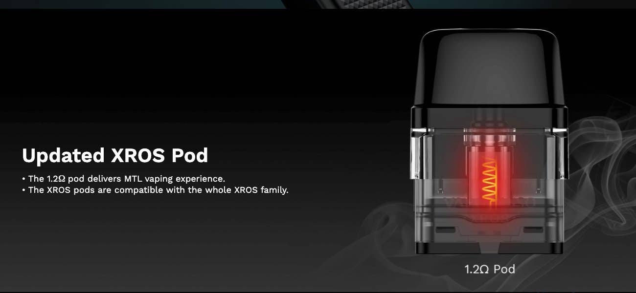 Featuring the updated 1.2ohm, MTL vaping pod