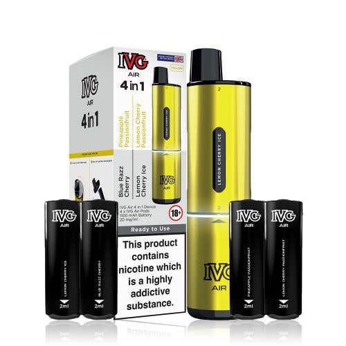 IVG Air 4-in-1 Disposable Vape Kit -  Yellow Edition