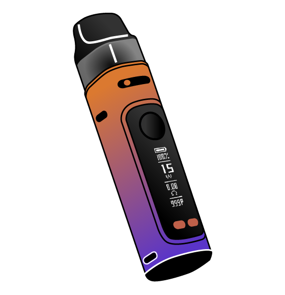 An advanced pod system vape kit.