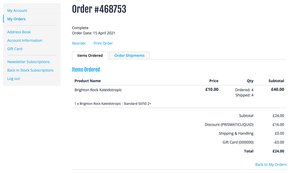 Order Details