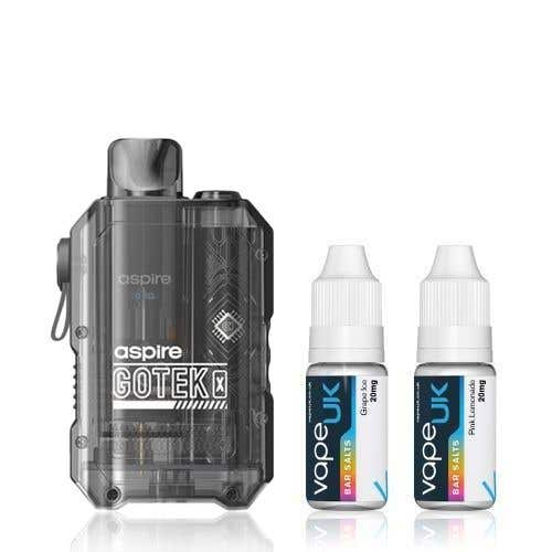 Aspire Gotek X Pod Vape Kit + Vape UK Bar Salts Bundle