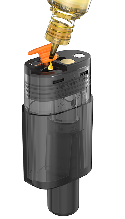 Aspire Vilter Pod Kit Simply, remove the pod, pull back the seal and refill.