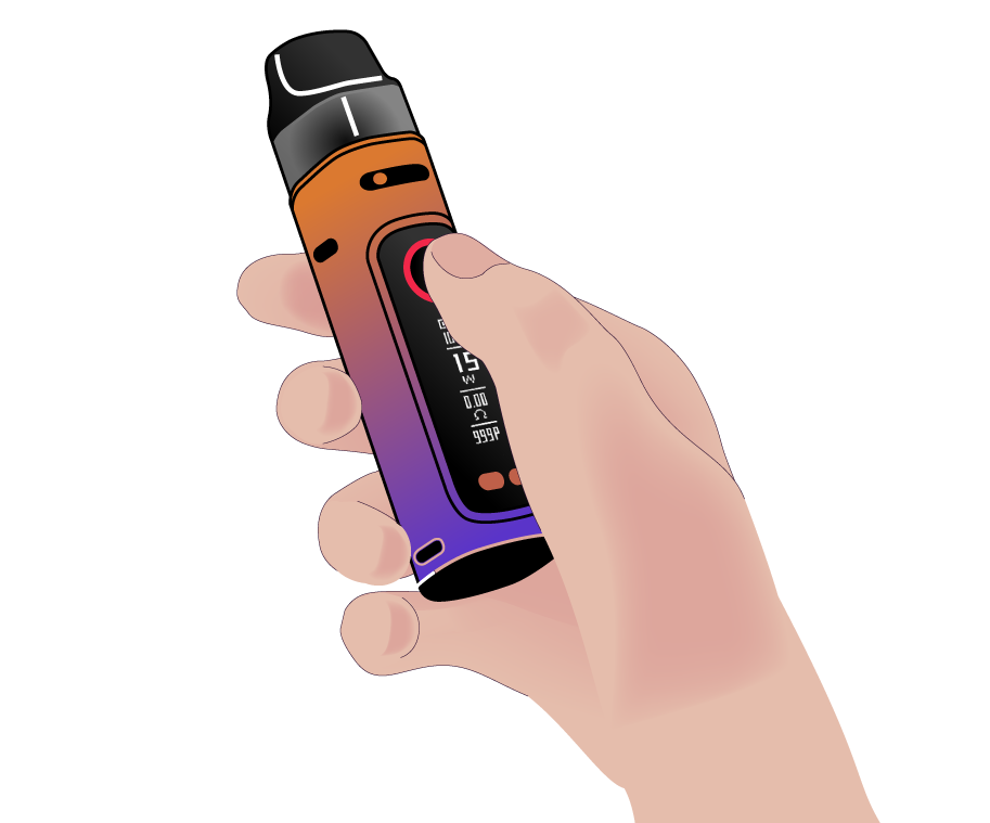Image showing vape kit being turned on