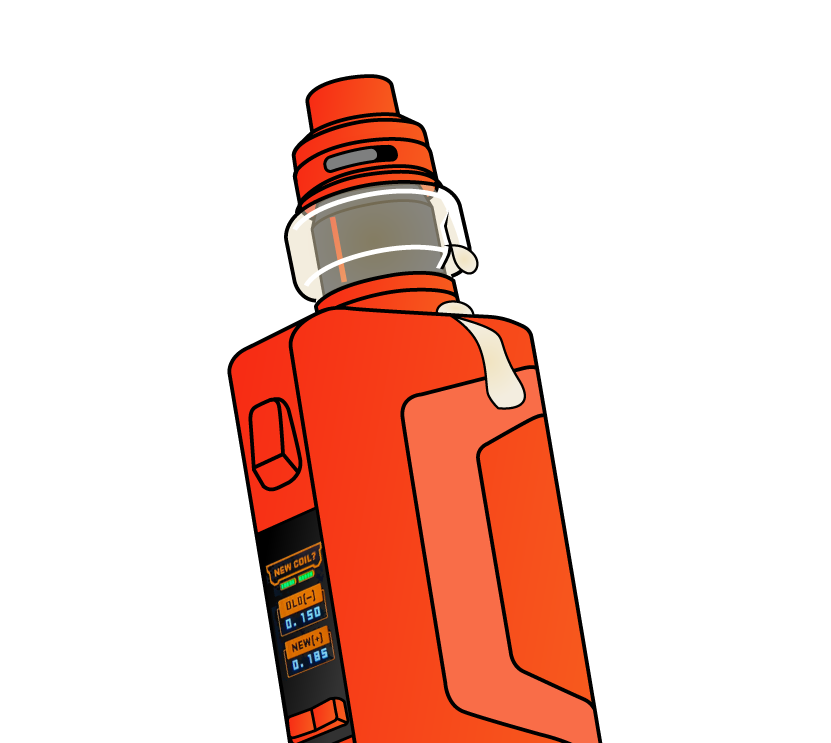 Image showing vape kits with cracked tank glass