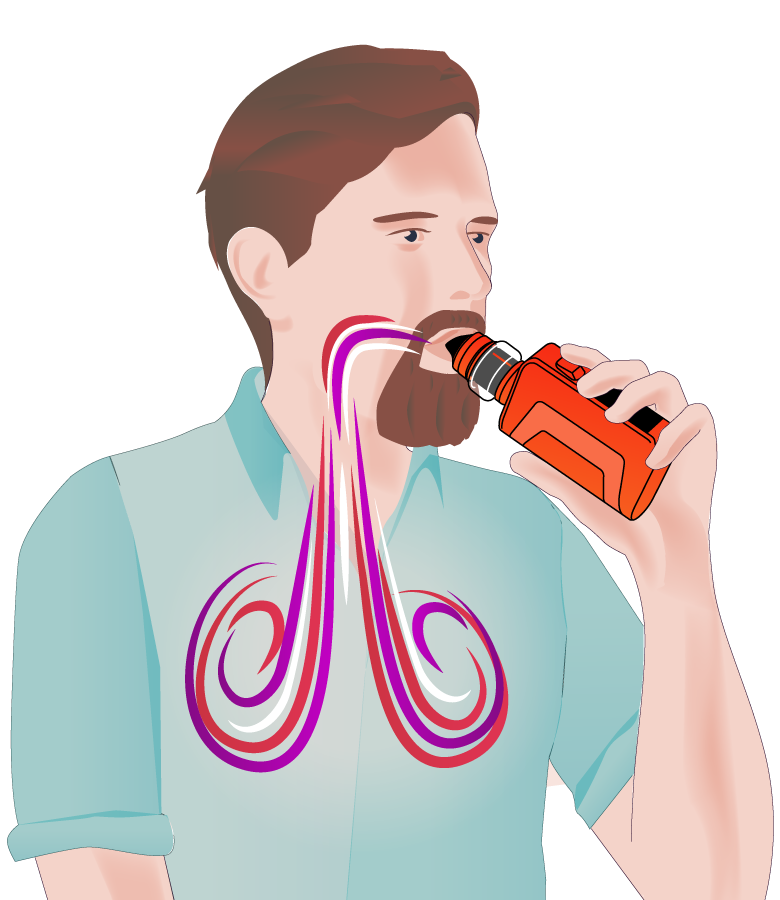Image of man DTL vaping