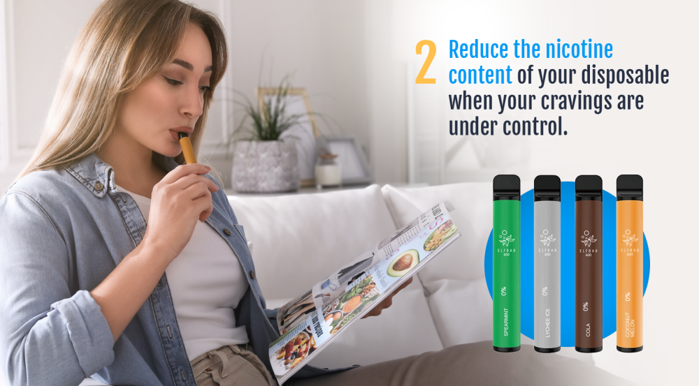 Reduce the nicotine content in your disposable vape bar