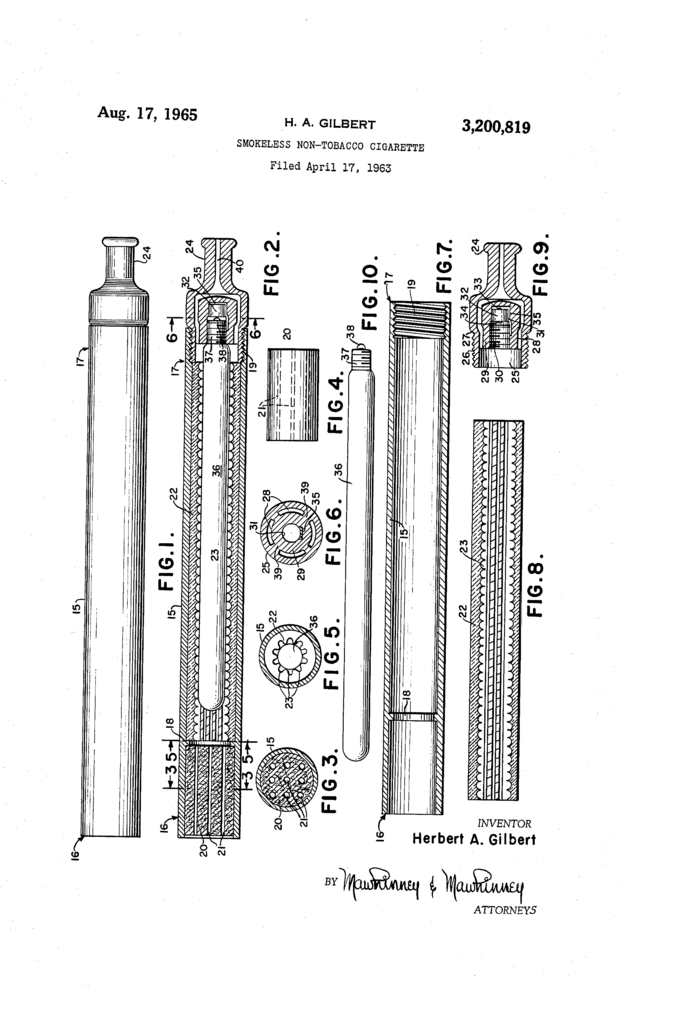 Herbert A. Gilbert was the inventor of the first electronic cigarette