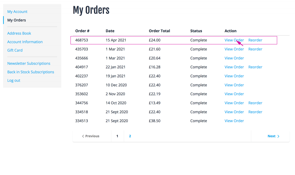 My Orders