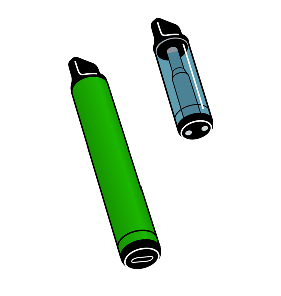 A prefilled pod vape kit.
