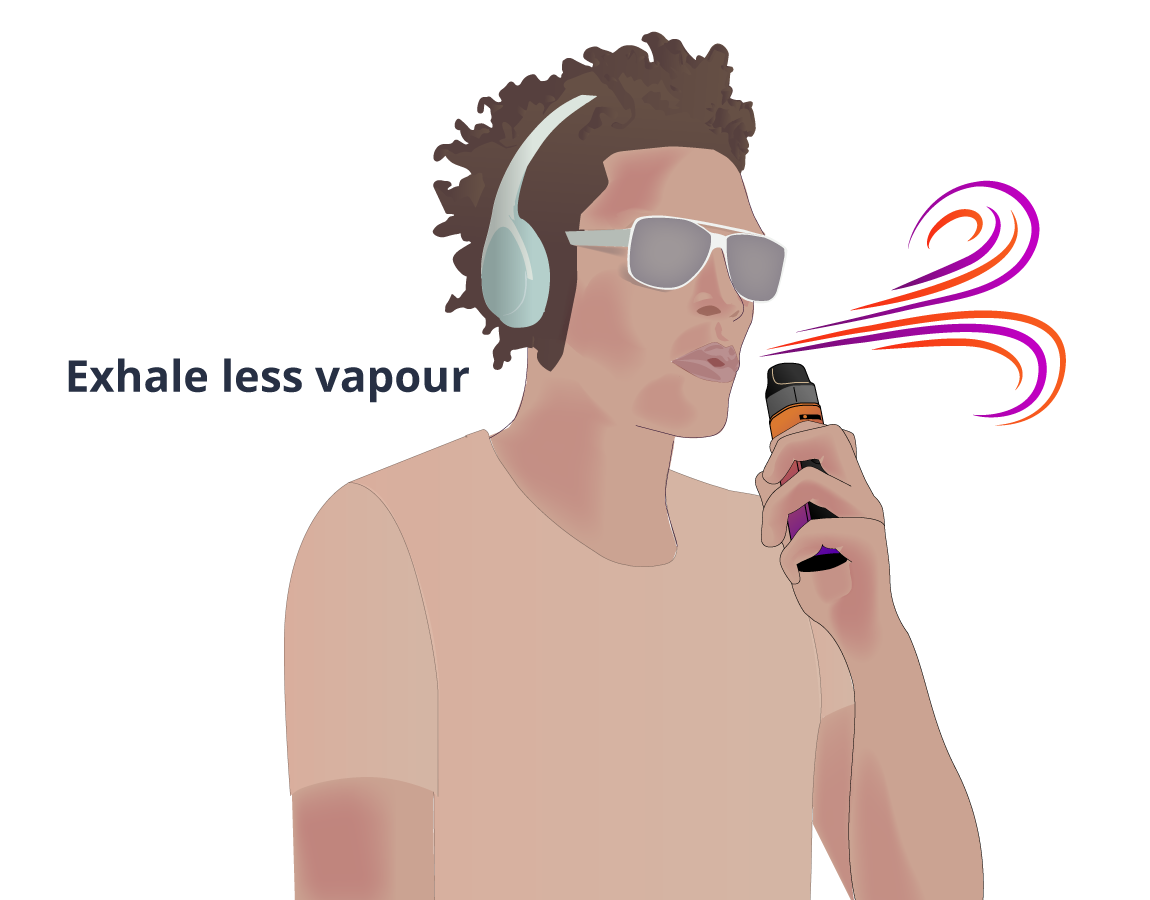 Image of man demonstrating RDL vaping