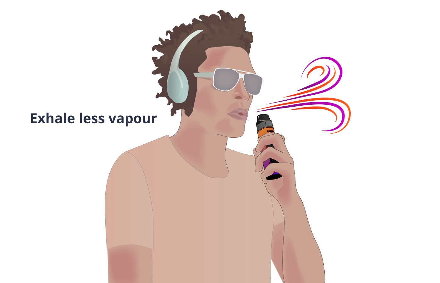 Image of man demonstrating RDL vaping