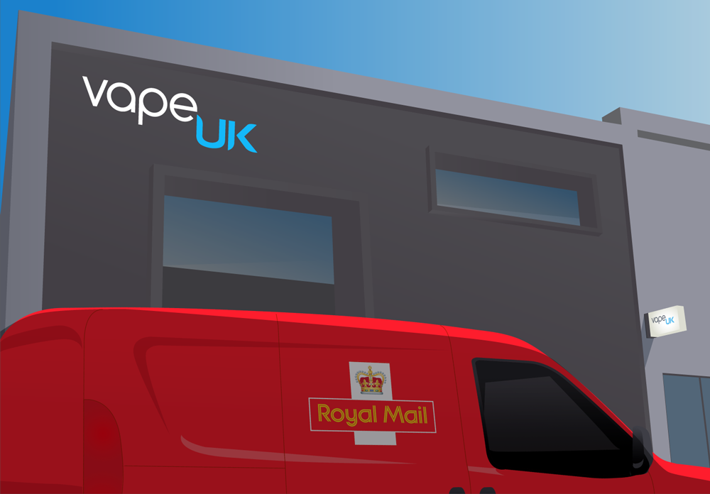 Image showing Royal Mail collecting from Vape UK
