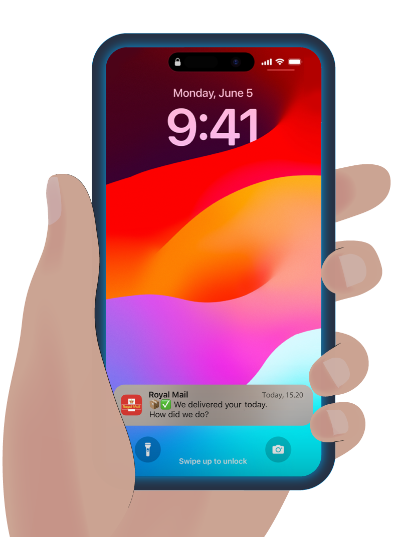 Receive push notifications from Royal Mail