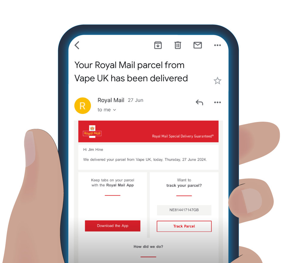 Image showing Royal Mail email communication