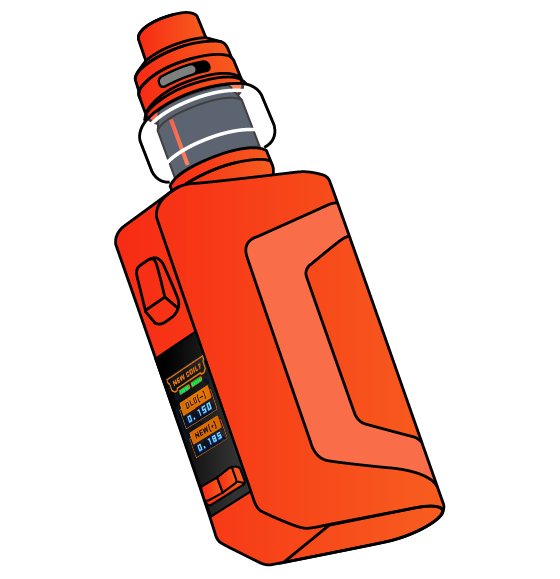 A sub-ohm box vape kit.