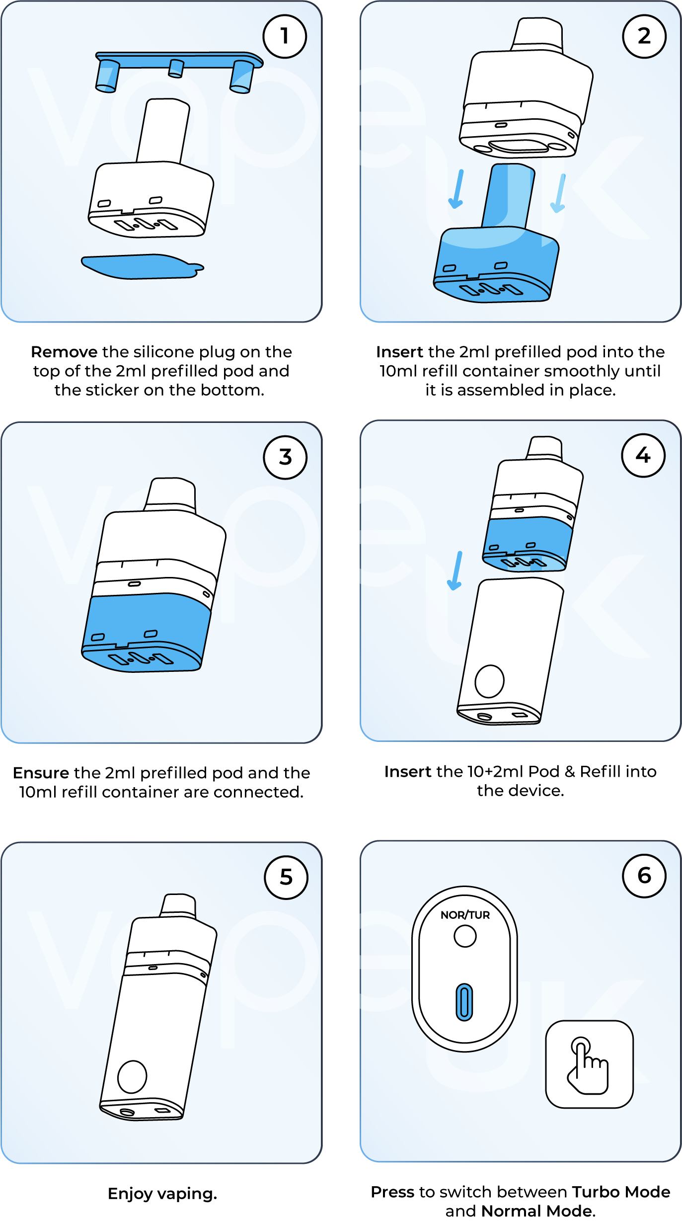 Vaporesso Dojo Blast 6000 Replacement Prefilled Pod - How to Use