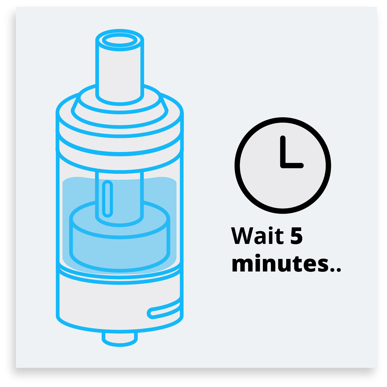 Wait at least 5 minutes before firing device Wait at least 5 minutes before firing device